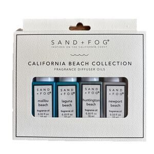Sand + Fog Fragrance Diffuser Oil 4 Pk Malibu Laguna Newport Huntington Beach